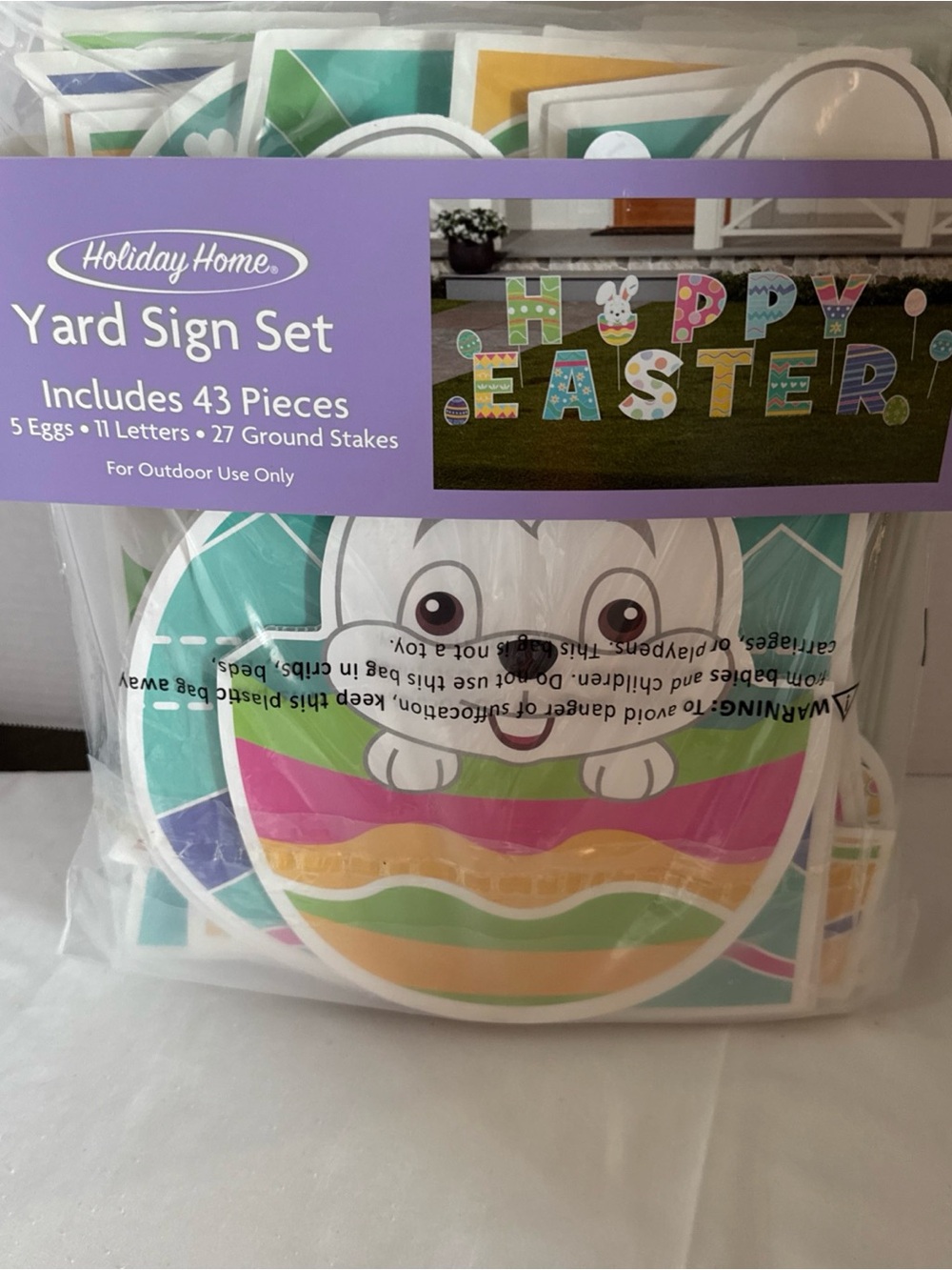 Happy Easter Yard Sign Set - Multicolor